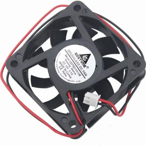 Gdstime 200 Pcs 6cm DC 12V 60x60x15mm PC Brushless Cooling Fan 60mm x 15mm 6015 Computer Case CPU VGA Heatsink Motor Cooler 0.1A