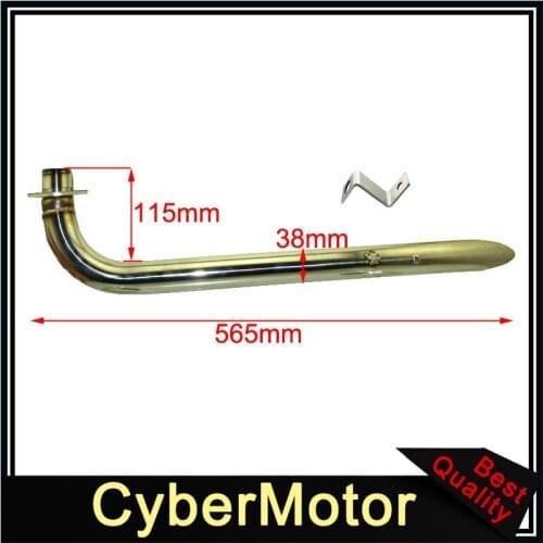 Stainless Steel Drag Pipe Exhaust Muffler For CT110S Honda OHC 50 70 And Clones 50 To 195cc Horizonal Singles