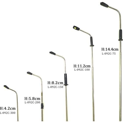 HO N Scale LED Model Light Metal Street Lamp Architectural Lamppost Railway Scale Model Lighting Landscape Train Building Layout