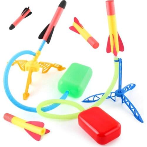 Stomp Rocket Launcher Toys Sport Game Kids Rocket Launcher Air Step Pump Power Rocket Outdoor Sport Toys For Children Gifts