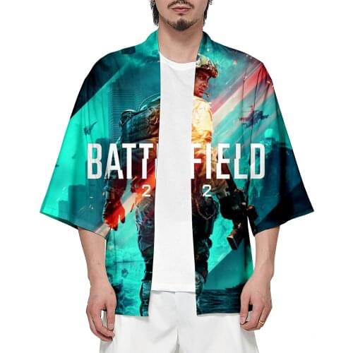 Harajuku style Battlefield 2042 3D Printed Kimono summer Women/Men Summer Casual Short Sleeve streetwear Kimono