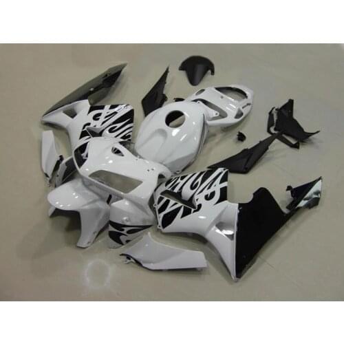 Motorcycle Fairing kit for CBR600RR F5 05 06 CBR 600RR CBR 600 RR 2005 2006 ABS Flames White black Fairings set+gifts HD06
