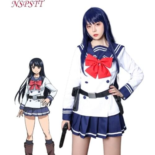 NSPSTT Tenkuu Shinpann Yuri Honjou Cosplay Costume Anime High-Rise Invasio Costume Cosplay Outfit JK Uniform Halloween Full Set