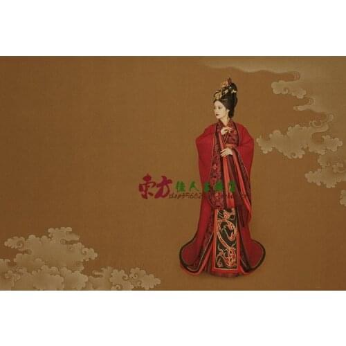 Empress Period Red Gorgeous Hanfu Costume TV Play Legend of Mi Yue - Ancient Qin Empress Xuan Photo House Princess Costume