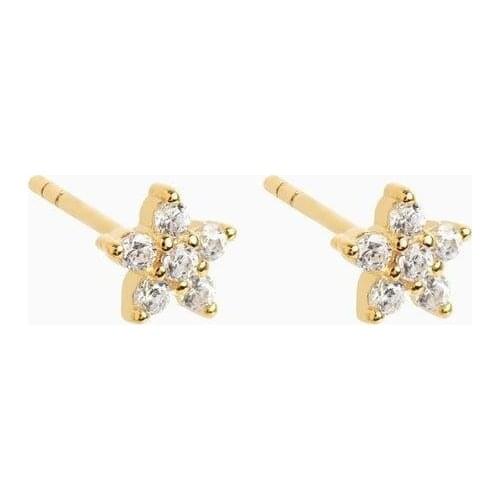 Mini cz flower earring the second piercing stud 100% 925 sterling silver small stud for girl women