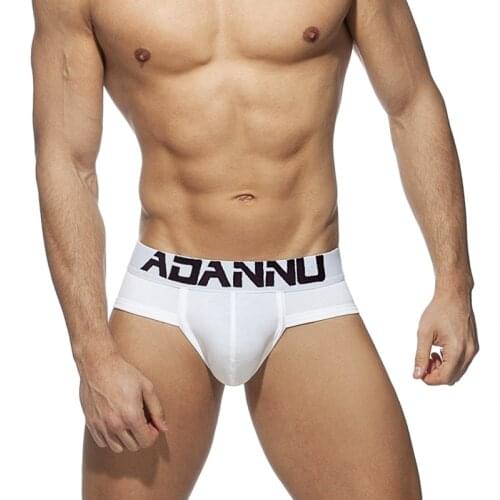 Brand Men Underwear Cotton Briefs Breathable Mens Briefs Slip Cueca Male Panties U Convex Pouch Underpants Gay 6 Colors AD127