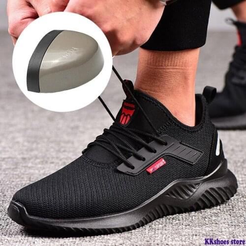 Shoes Men Safety Work Boots Puncture-Proof Boots Safety Shoes Lightweight Work Sneakers Male Shoes Dropshipping