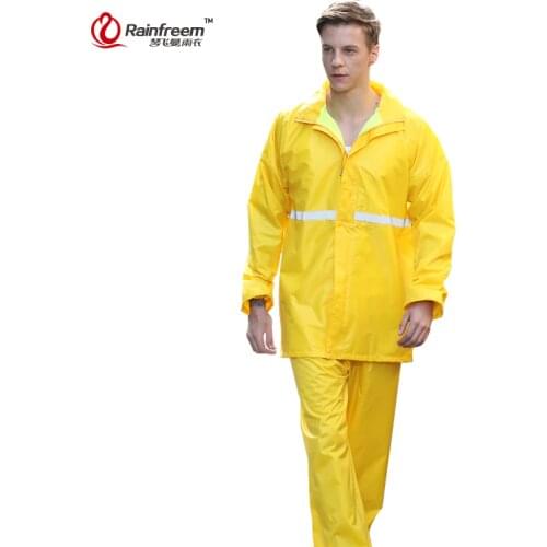 Rainfreem Impermeable Raincoat Women/Men Rainwear Single-layer Women Motorcycle Suits Waterproof Rain Gear Poncho