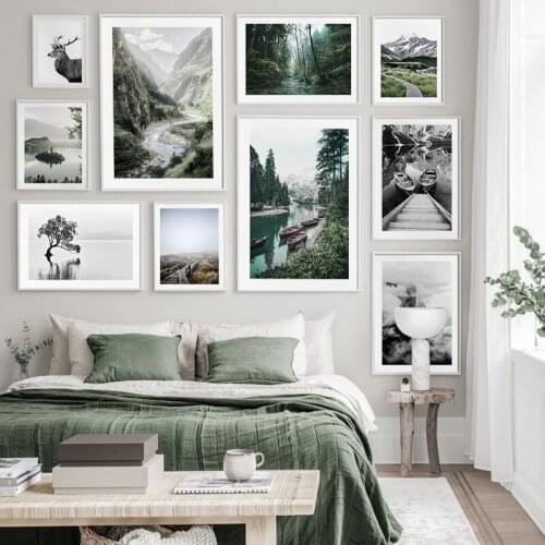 Scenery Picture Home Decor Nordic Minimalist Posters and Prints Wall Art Nature Mountain Landscape Diamond Painting for Bedroom