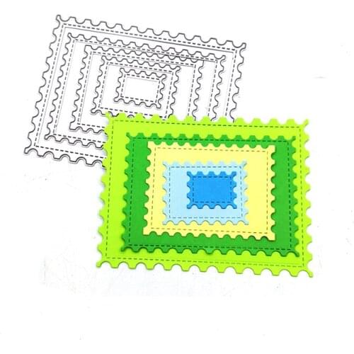 Julyarts Rectangular Frame Scrapbooking Cutting Dies Card Making Carbon Steel Metal Cutting Dies Scrapbooking Decorative