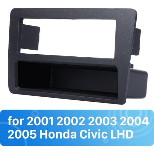 Harfey for 2001 2002 2003 2004 2005 Honda Civic LHD Dash Mount Trim Panel Stereo Frame 182*53mm Radio Fascia Car refitting Kit