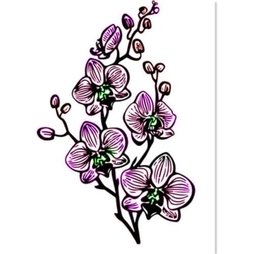 Phalaenopsis Silicone Stamp Seal Clear For DIY Scrapbooking Photo Album Decorative Clear Stamp Office School Supplies Stationery