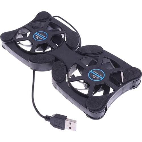Foldable Air Cooling Fan USB Quiet Laptop Radiator With 2 Fans Notebook Cooler