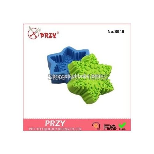 Snow flower modelling silicon soap mold fondant Cake decoration mold high-quality Handmade soap mold