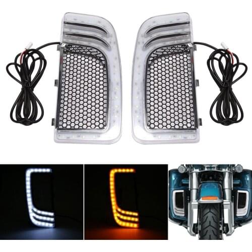 Motorcycle LED Fairing Lower Grills Light for Touring Street Electra Glide Tri Glide FLHTKSE CVO Limited FLHTCU