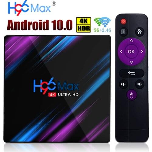 Funfuture H96Max Media Player TV BOX Android 10.0 4K 1080P 3D Wifi 2.4G&5G RK3318 2/4GB RAM 16/32/64GB ROM Netflix Set-Top Box