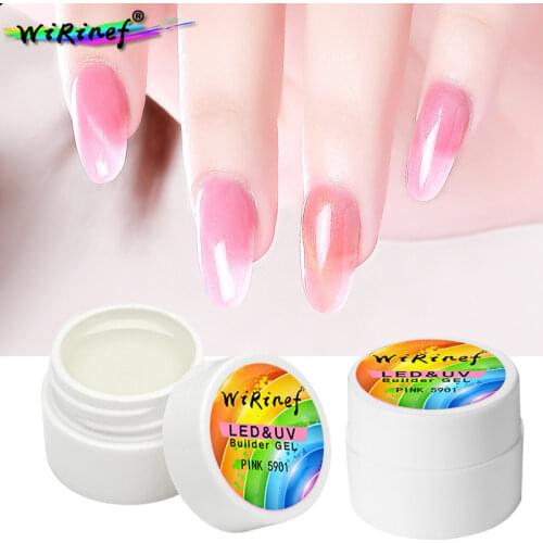 WiRinef 8ml Extension UV Nail Gel Varnish 3 Colors Camouflage Nail Glue Lacquer Fast Extended Build Nail Gel Polish
