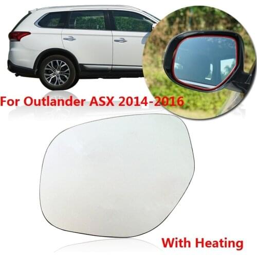 CAPQX Outer Clear Rearview Mirror Glass with Heating For Mitsubishi Outlander ASX 2014 2015 2016 2017 rear view Mirror Lens