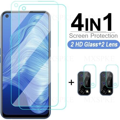 4in1 Full Cover Tempered Glass For OPPO Realme 8 7 6 Pro 4G 5G Screen Protector For Realme 6 6i 7i 6S 7 Asia Camera Lens Glass