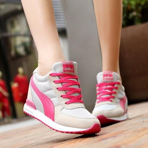 2019 Autumn Platform Shoes Wedges Womens Sneakers Spring High Quality Mesh Breathable Increased women shoes Casual Shoes Female