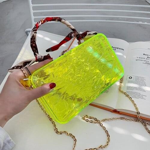 Ladies Transparent Crystal Handbag High Quality Clear Acrylic Box Evening Bag Women 2021 Summer Top Handle Dinner Clutch Purses
