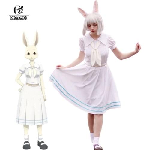 ROLECOS Anime Beastars Cosplay Costume Haru Cosplay Women School Uniform Costume Rabbit Girl Japanese Uniform Outfit