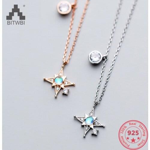 Hot S925 Sterling Silver Fashion Mix Personality Zircon Rose Gold Pendants Womem Jewelry