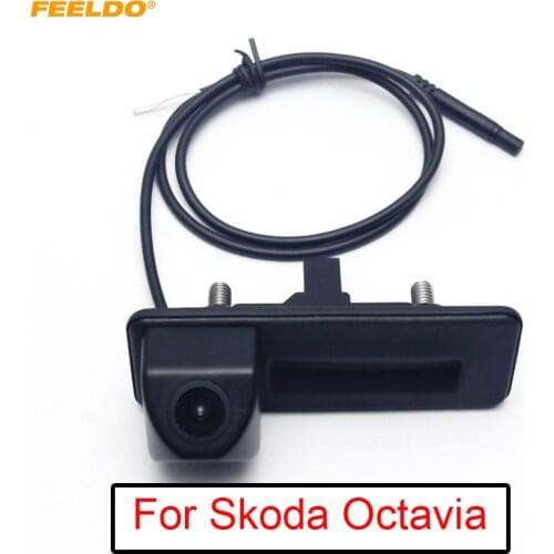 1Set Auto Trunk Handle Car Rear View Reverse Backup Parking Camera 170 Degree Night Vision For Skoda Octavia 2010 2011 2012 2013