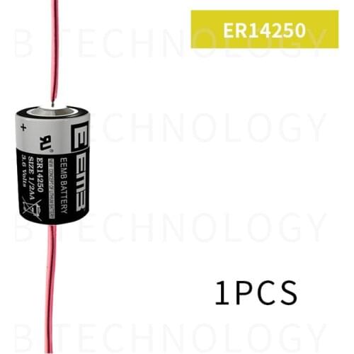 1pcs EEMB ER14250 1/2AA 3.6V 1200mAh Lithium Battery With welding Free Shipping