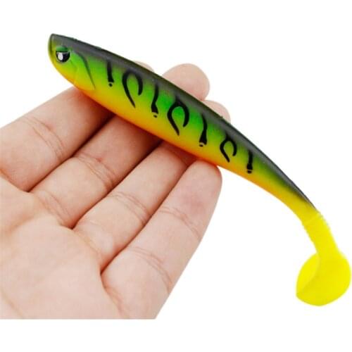1pcs Jig Wobblers Fishing Lures Silicone Soft Bait 10g 13cm 3D Eyes Swimbait Aritificial baits Bass Pike Fishing Tackle