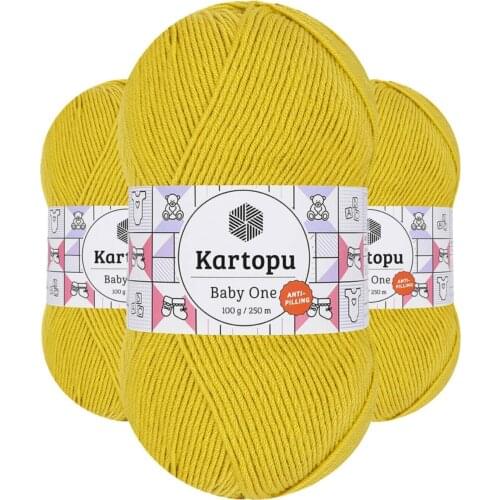 Baby One K1321 (ochre) anti-pilling Hand Braid Rope/wool 1 Pcs Acrylic 100-149gr 250-299m