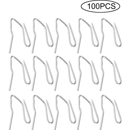 100 Psc Curtains Hooks Rustproof Stainless Steel Metal Holder S-Shaped Crochet Window Shower Door Drapery Decoration Accessories