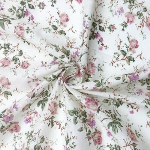 32*68 Reactive ptinting Cotton Lace Fabric Handmade DIY Pajamas Clothes Accessories Width 145cm 1Yard