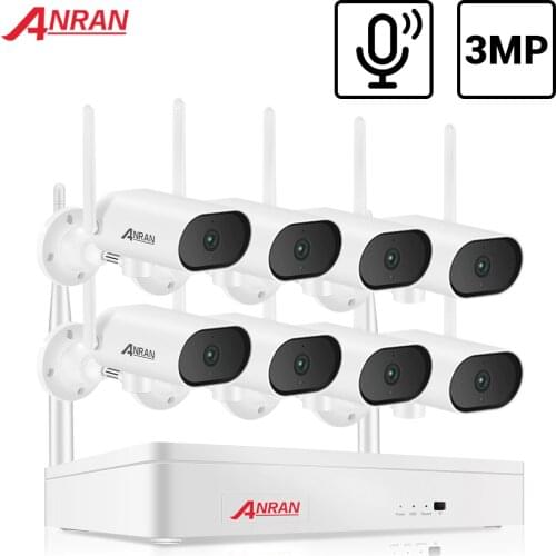 ANRAN PTZ Surveillance Camera System Audio Record Video surveillance CCTV System Night Vision Security camera NVR Set Recorder