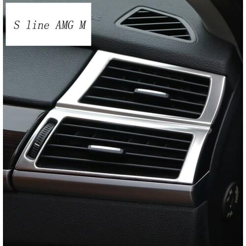 Car styling Interior Dashboard Side Air Vent Outlet Cover Trim stickers For BMW X5 F15 E70 X6 F16 E71 Interior auto Accessories