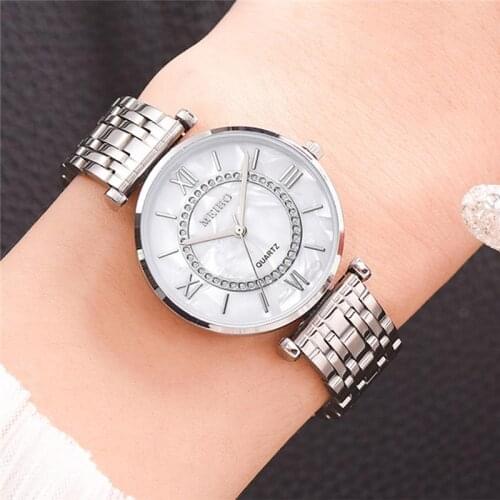 Women Watches Top Brand Luxury 2020 Fashion Diamond Ladies Wristwatches Stainless Steel Silver Mesh Strap Female Quartz Watch