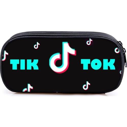 TIK TOK pencil case office school Pencil cases gifts for kids stationery bag Cartoon Animal Pen case student storage bag