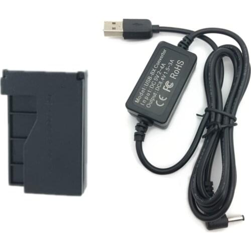 DR-E15 Dummy Battery + USB Adapter Charging Cable for Canon 100D Kiss X7 Rebel SL1 Camera Power Bank as ACK-E15 LP-E12 DR E15