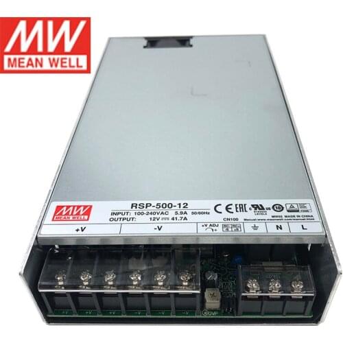MEAN WELL RSP-500-12 Switching Power Supply 110V/220V AC to 12V DC 41.7A 500W Meanwell Transformer PFC LED display power supply