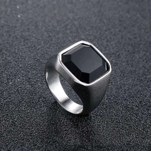 Stainless steel rings for men Cool punk wholesale lots bulk signet ring black antique rings color 2020 fashion jewelry on