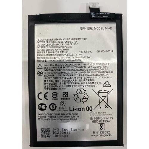 HUSHITONG New Battery 3.87V/6000mAh MH60 Battery for Motorola Moto mh60 1ICP6/66/90 Mobile Phone Batteries