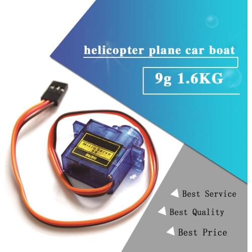 Official Smart Electronics Rc Mini Micro 9g 1.6KG Servo SG90 for RC 250 450 Helicopter Airplane Car Boat For Arduino DIY molewei