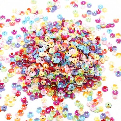 Paillettes 6mm Mixed Cup Plum Flower Sequins Nail Confetti Loose Glitter Nailart Crafts Decoration Sequin DIY Sewing Accessories