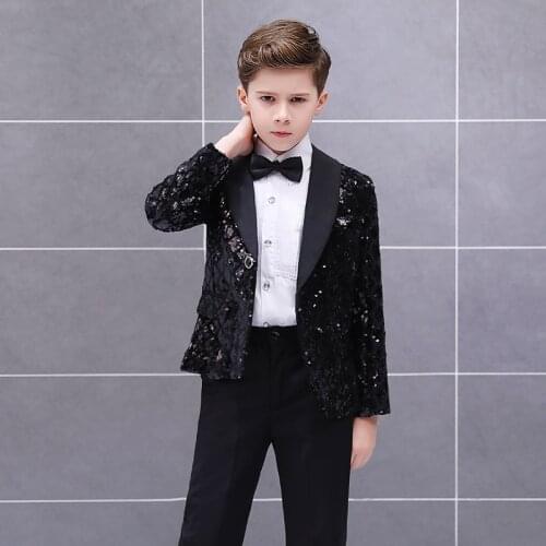Children Formal Suit Jacket boys Dress Suit high quality sets big Boys stage performance blazer clothing autumn size 110-160CM