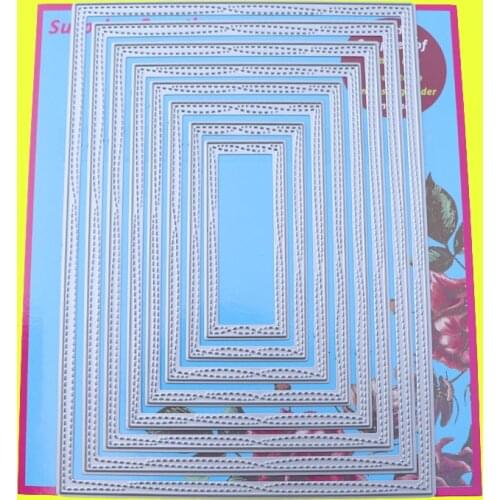 Surprise Creation Cutting dies 5x7" double sewing Rectangles Cardmaking Scrapbook DIY Craft stencil Metal dies