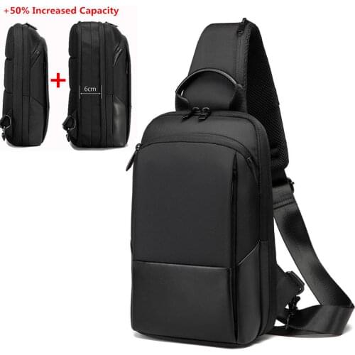 Expandable SUUTOOP Oxford Men Waterproof Multifunction Crossbody Bag Shoulder Bags Messenger Chest Bag Travel Pack for Male