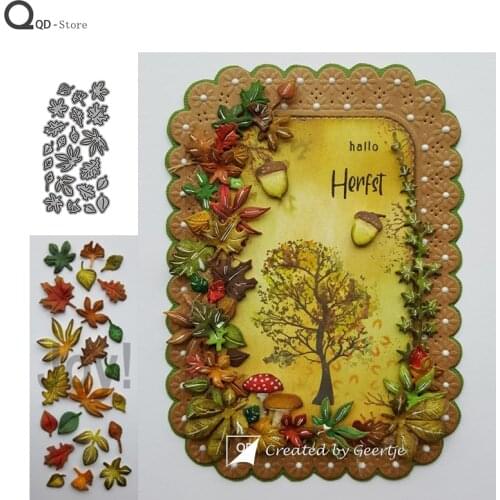Multiple Leaves Cutting Dies Stamps Dies Scrapbooking Mold Cut Childrens Handmade Tools DIY Craft Decoration Metal Cutting Dies