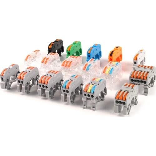 Wire Connector Fast Universal Compact Din Rail Electric Cable LED Light Lamp Conector Wiring Conductor Terminal Block