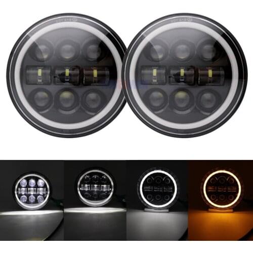 5 3/4" LED Headlights DRL 5.75 inch Iron 883 Dyna Headlamp for Triumph Rocket iii 3 Speed Tripl & Street Triple Driving Light