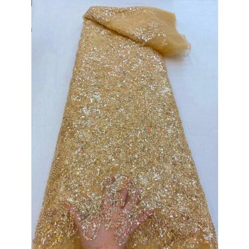 High-quality French tulle lace, new style exquisite sequin tulle embroidery, suitable for fashionable ladies' skirts